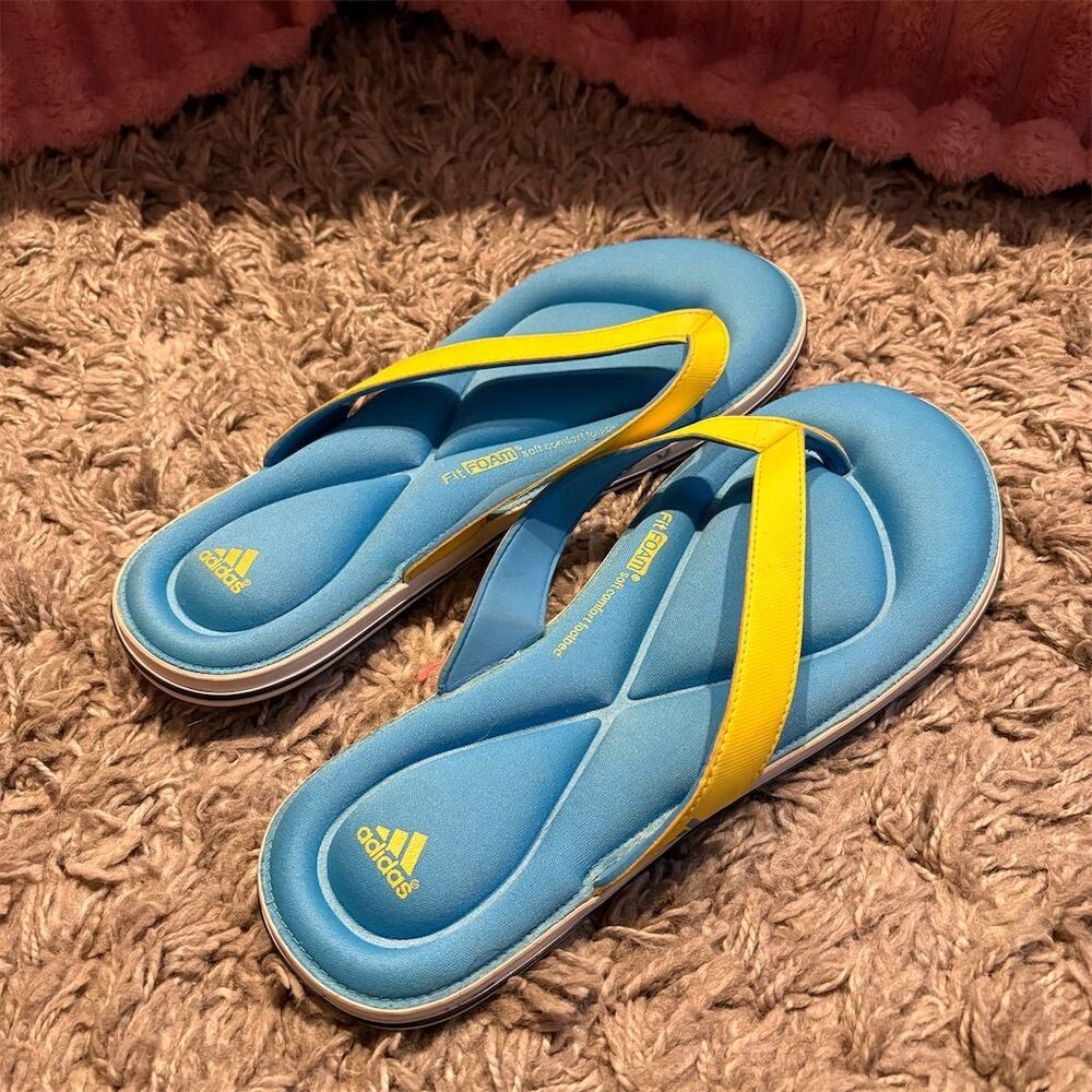 Adidas Women's FitFoam Slip-On Flip Flops Multicolor Size 11